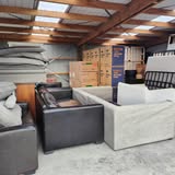Furniture securely stored in warehouse